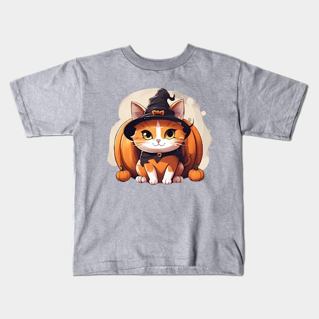 The little sorcerer cat Kids T-Shirt by CreativeSun92